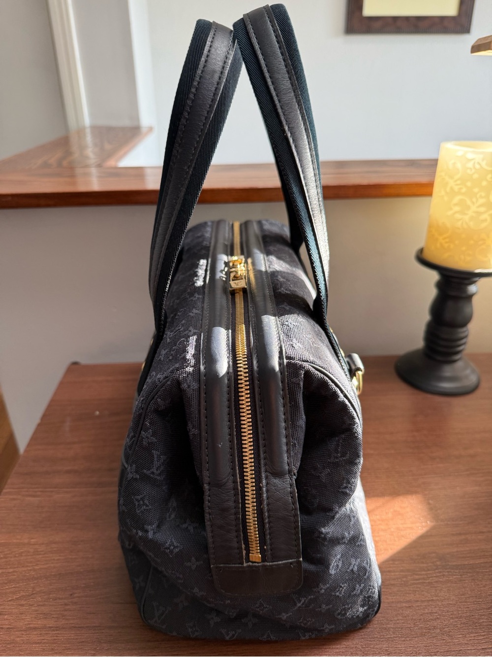 Louis Vuitton Navy Josephine Mini Lin Boston GM - Picture 3 of 14
